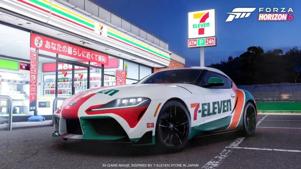 Forza Horizon 6's Horizon Meets Update Adds a 7-Eleven Car Meet, Toyota Supra GR Livery, and Free Slurpee Offer