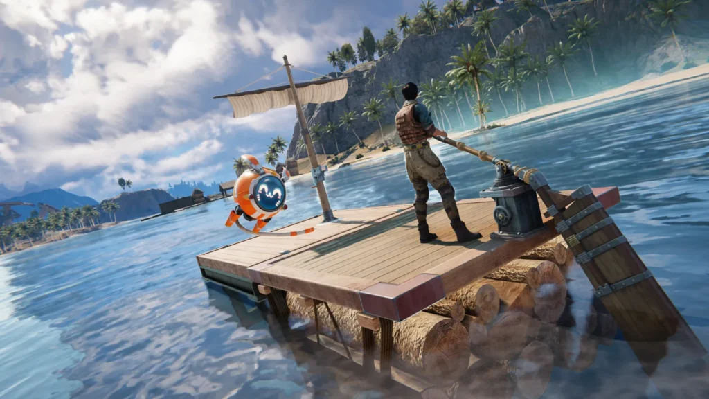 Key art for Once Human's Isles of Abyss expansion, arriving on PS5 tomorrow.