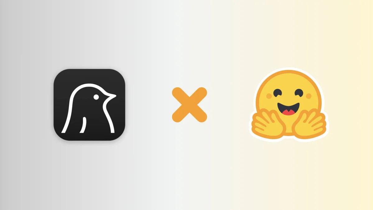 A black square with a white bird outline, an orange X, and a yellow clapping hands emoji on a gradient background.