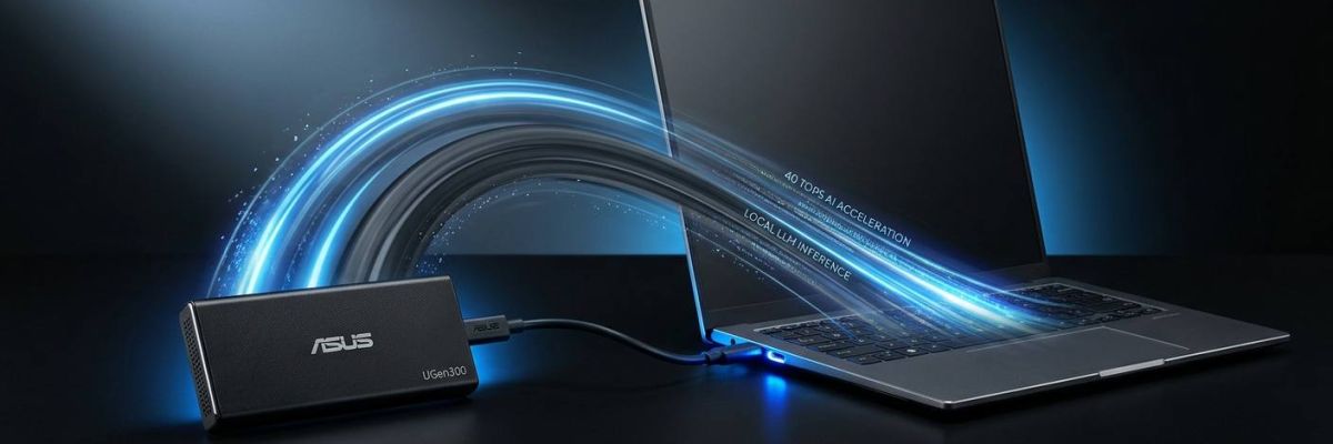ASUS UGen300 USB AI Accelerator: 40 TOPS, 8GB, Plug-and-Play